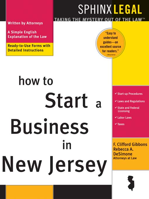 Cover image for How to Start a Business in New Jersey